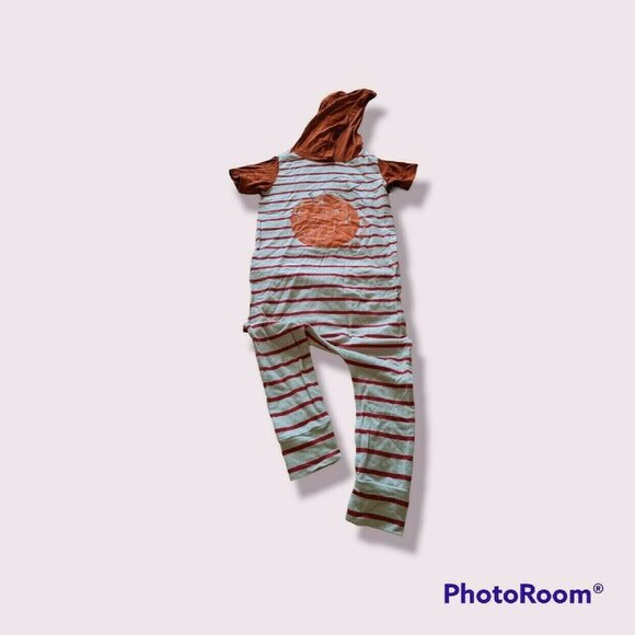 Rags 'Une Orange' Hooded Romper
